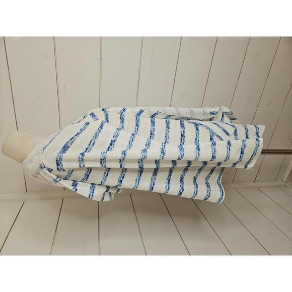 Isabella's Closet Medium White with turquoise stripes flowy cardigan or cover-up - Picture 2 of 5